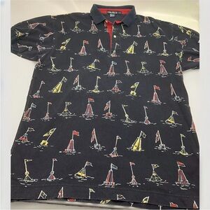 Vintage Large- Nautica Polo Shirt Nautical Boater Yacht Sailing